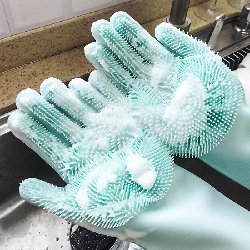 Multipurpose Cleaning Gloves Silicone Rubber | Dishwashing Gloves