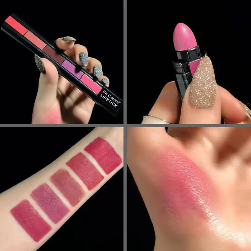 Matte 5-color Lipstick Set | Long Lasting